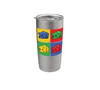 Trozo De Queso Pop-art Vaso térmico de acero inoxidable de doble pared