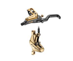 TRP EVO Pro Freno de Bicicleta | Calibre 4 Pistones de Alta Velocidad | Rendimiento sólido y confiable | Palanca Recta | Dorado