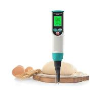 TRPLFGHZ Analizador Digital de Agua, Medidor de pH Alimentos 0,00~14, Probador Temperatura Sensor Alta precisión Analizador acidez for Carne Enlatado Queso Masa Agua