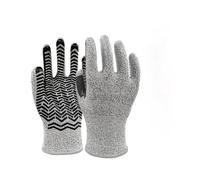 TRPLFGHZ Guantes de trabajo resistentes al corte, 1 par nuevo guante Anti-corte Nivel 5 HPPE + resistente al gel de sílice for trabajo vidrio anillo procesamiento madera guantes hierro