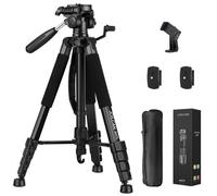 Trpode de cmara de trpode Joilcan 74 """" Trpode para el telfono de cmara grabacin de video de videos pesados ??stand de trpode profesional via
