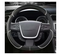 TRQCHIPS Funda Volante Coche, para Toyota Verso-S (2010 2011 2012 2013 2014 2015 2016 2017) Antideslizante Duradera Protector Volante Coche, Agradable a Tacto Cubierta de Volant Coche Cuero,A-Type O