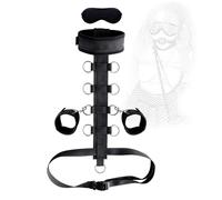 TRQOYTU Conjunto De Bondage Sexual SM, Fetiche BDSM, Esposas Ajustables, Vendas Para Los Ojos, Escenas De Cosplay, Esposas, Conjunto De Ataduras Para Muñecas Y Cuello, Ataduras Fetichistas, Juguetes
