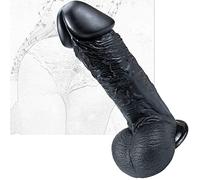 TRQOYTU Consolador Gigante XXL Anal Plug Con Ventosa Fuerte Pene Realista Punto G Estimula La Masturbación De Silicona Juguete Sexual Para Mujeres(Schwarz)