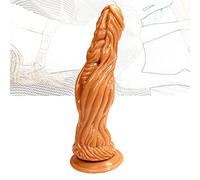 TRQOYTU Consolador Realista Monstruo Consoladores Grandes Consolador Anal Plug Anal Butt Plug Silicona Adecuado Dragon Animal Alien Anal Butt Plug Pene Juguete Sexual Para Principiantes(Brown)