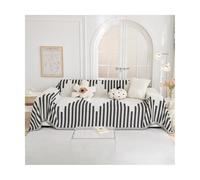 TRQQWEQQ Chenilla Suave Funda Sofa Funda De Sofá Modular con Borlas Cubre Sofa Chaise Longue Anti Gatos para Chaise Longue Gatos Perros(Black B,180 * 150cm)