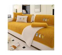 TRQQWEQQ Felpa Suave Funda Sofa Fundas para Sofa Antideslizante Fundas Sofa Antipelos Mascotas para Sofá En Forma De L Sofá Esquinero(Giallo,110 * 240cm)