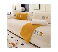 TRQQWEQQ Felpa Suave Funda Sofa Fundas para Sofa Antideslizante Fundas Sofa Antipelos Mascotas para Sofá En Forma De L Sofá Esquinero(Beige,90 * 120cm)