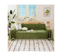 TRQQWEQQ Funda De Felpilla Lavable En Forma Fundas Sofa Antipelos Mascotas Sofá Acolchado Reversible Chenilla para Sofá En Forma De L Sofá Esquinero(Green,180 * 380cm)