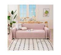 TRQQWEQQ Funda De Felpilla Lavable En Forma Fundas Sofa Antipelos Mascotas Sofá Acolchado Reversible Chenilla para Sofá En Forma De L Sofá Esquinero(Pink,180 * 200cm)