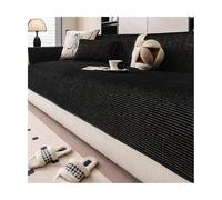 TRQQWEQQ Funda De Sofá De Chenilla Antideslizante Protector De Sofa Lavable En Máquina Funda Asiento Sofa Apta para La Mayoría De Sofás Estándar(Schwarz,90 * 160CM)
