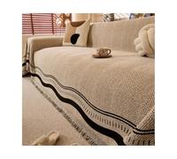 TRQQWEQQ Funda De Sofá De Chenilla con Diseño De Espiga Manta De Sofá Antideslizante Universal Protector De Muebles para Mascotas para Salón(Brown,180 * 420cm)