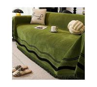 TRQQWEQQ Funda De Sofá De Chenilla con Diseño De Espiga Manta De Sofá Antideslizante Universal Protector De Muebles para Mascotas para Salón(Green,180 * 130cm)