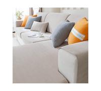 TRQQWEQQ Funda De Sofá De Chenilla En Espiga Fundas para Sofa Elasticas con Reposabrazos Funda De Sofa Antipolvere para Todas Las Estaciones(Light Camel,Extra-Large (M))