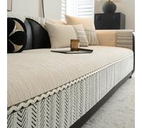 TRQQWEQQ Funda De Sofá De Chenilla Fundas De Cojín Lavable Protector de Sofá Antideslizante Protector De Muebles para Todo Tipo De Sofás Se Admiten Mascotas(Khaki,90 * 160cm)