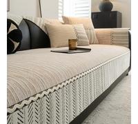 TRQQWEQQ Funda De Sofá De Chenilla Fundas De Cojín Lavable Protector de Sofá Antideslizante Protector De Muebles para Todo Tipo De Sofás Se Admiten Mascotas(Brown,90 * 70cm)