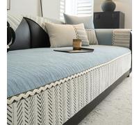 TRQQWEQQ Funda De Sofá De Chenilla Fundas De Cojín Lavable Protector de Sofá Antideslizante Protector De Muebles para Todo Tipo De Sofás Se Admiten Mascotas(Blue,70 * 180cm)