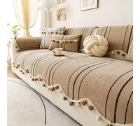 TRQQWEQQ Funda de sofá de Chenilla Fundas sofá Lavables Protector de Muebles Gruesas y Suaves Cubre Sofas Antideslizante para Mascotas Perros Gatos(Brown,110 * 180cm)