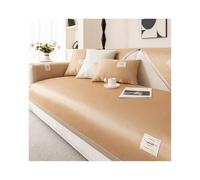 TRQQWEQQ Funda De Sofá De Verano Refrescante Fundas Protectoras Antideslizantes con Estilo para Sofá Funda Sofa Gatos Y Perros Mascotas para Calurosos Días De Verano(Khaki,70 * 120cm)