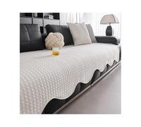 TRQQWEQQ Funda De Sofá De Verano Refrescante Fundas Protectoras Antideslizantes con Estilo para Sofá Funda De Sofá con Textura Sólida para Calurosos Días De Verano(Beige,70 * 150cm/27.6 * 59 IN)