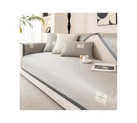 TRQQWEQQ Funda De Sofá De Verano Refrescante Fundas Protectoras Antideslizantes con Estilo para Sofá Funda Sofa Gatos Y Perros Mascotas para Calurosos Días De Verano(Gray,110 * 240cm)