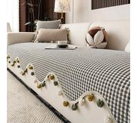 TRQQWEQQ Funda de sofá para Perros Gatos Mascotas Fundas Cubre Sofá de Chenilla Lavables Antideslizantes Protector para Sofás para Sala de Estar Todos los sofás(Gray,90 * 360cm)