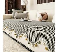 TRQQWEQQ Funda de sofá para Perros Gatos Mascotas Fundas Cubre Sofá de Chenilla Lavables Antideslizantes Protector para Sofás para Sala de Estar Todos los sofás(Schwarz,110 * 180cm)