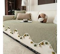 TRQQWEQQ Funda de sofá para Perros Gatos Mascotas Fundas Cubre Sofá de Chenilla Lavables Antideslizantes Protector para Sofás para Sala de Estar Todos los sofás(Green,110 * 320cm)