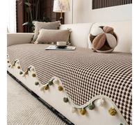 TRQQWEQQ Funda de sofá para Perros Gatos Mascotas Fundas Cubre Sofá de Chenilla Lavables Antideslizantes Protector para Sofás para Sala de Estar Todos los sofás(Brown,90 * 70cm)