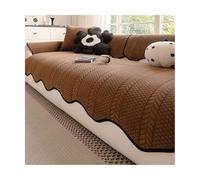 TRQQWEQQ Funda De Sofá Suave De Chenilla Antideslizante Protector para Sofás Lavable Funda Cojin Sofa Protege El Sofá De Arañazos para El Salón(Brown,70 * 240cm)