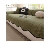 TRQQWEQQ Funda De Sofá Suave De Chenilla Antideslizante Protector para Sofás Lavable Funda Cojin Sofa Protege El Sofá De Arañazos para El Salón(Green,110 * 260CM)