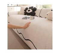 TRQQWEQQ Funda De Sofá Suave De Chenilla Antideslizante Protector para Sofás Lavable Funda Cojin Sofa Protege El Sofá De Arañazos para El Salón(Beige,70 * 240cm)