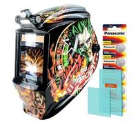 TRQWH Casco de soldadura de oscurecimiento automático con luz de color real, capucha de soldadura con 4 sensores de arco ajustable, amplio rango de sombra 4~5-8/9-13 para soldadura TIG MIG ARC