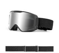 TRRDB Elegantes gafas de esquí para hombres y mujeres, gafas antivaho, gafas de protección contra la ceguera de la nieve, equipo de esquí, obsidiana +