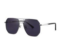 TRRDB Gafas de sol de metal para hombre, montura grande, polarizadas, anti-ultravioleta, para conducir