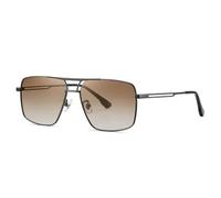 TRRDB Gafas de sol de metal para hombre, montura grande, polarizadas, anti-ultravioleta, para conducir, C4, 147*144*46mm