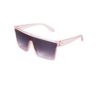TRRDB Gafas de sol de una sola pieza con montura grande para hombre y mujer, con protección solar punk, Rosa Transparente, 148*143*53mm