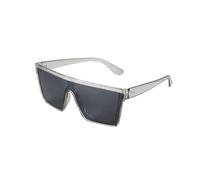 TRRDB Gafas de sol de una sola pieza con montura grande para hombre y mujer, con protección solar punk, Gris (Transparent Gray), 148*143*53mm