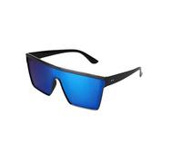 TRRDB Gafas de sol de una sola pieza con montura grande para hombre y mujer, con protección solar punk, Negro azul, 148*143*53mm