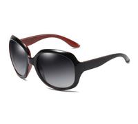 TRRDB Gafas de sol polarizadas para mujer, para fotografía de calle, viajes, conducción, lentes de sol anti-ultravioleta, Negro rojo, 123*134*39mm