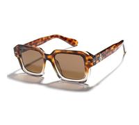TRRDB Gafas de sol polarizadas retro con montura cuadrada para hombre y mujer, protección UV, a la moda, con inserción en las patillas, C1, 153*153*52mm