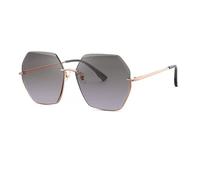 TRRDB Gafas de sol sin marco degradadas de moda para mujer, protección solar, metal para tiro en la calle, gafas de sol delgadas, C2, 147*148*59mm
