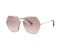 TRRDB Gafas de sol sin marco degradadas de moda para mujer, protección solar, metal para tiro en la calle, gafas de sol delgadas, C4, 147*148*59mm