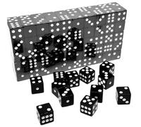 Trrymbbe 100pcs Mini Dice Set, 0.2 Pulgadas acrílico Mini Dados con Puntos Blancos, Set pequeño portátil para Juego de Mesa, matemáticas de enseñanza y favores de Fiesta