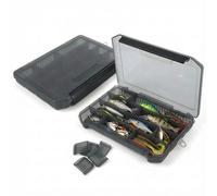 Trrymbbe Caja de Aparejos de Pesca de 2 uds, Cajas de plástico para Aparejos de Pesca con 10 divisores Ajustables, Almacenamiento de terminales de señuelos, 8, 1x5, 7x1, 2 Pulgadas