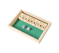 Trrymbbe Caja Digital de Madera Box Cerrada Juego de Dados clásico Doble Flip Flip Juguete Block 2 Jugadores Entretenimiento navideño para la Familia Caja Cerrada Dice Game