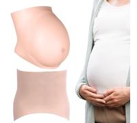 Trrymbbe Fake Embarazada del Vientre 4-6 Meses embarazos Falsos de Silicona Realista Artificial Baby Baby Piel Suave Toque portátil portátil de Embarazo para actores Embarazo de Maternidad