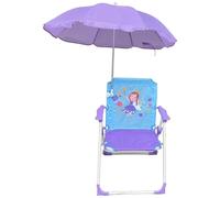 Trrymbbe Kids Beach Chair with Umbrella, Foldable & Detachable Outdoor Chair with Canopy & Cartoon Pattern Portable for Beach Pool Park Garden Yard, Fairy