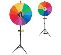 Trrymbbe Rueda de premios de 24 Pulgadas 14 Ranuras de Colores Gira la Rueda con trípode Ajustable, marcadores de borrado en seco, Borrador y Bandeja para Adultos y niños Estilo 1 Gira la