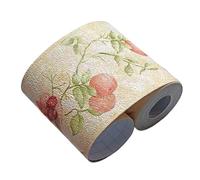 TRRYUIP Cenefa Adhesiva para Pared Pegatinas De Borde Pared En Relieve DIY, Vinilo Impermeable For Decoración Del Hogar, Papel Tapiz Autoadhesivo(Pomegranate flower)